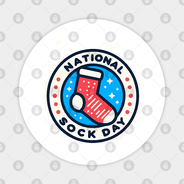 national sock day Magnet by artoriaa